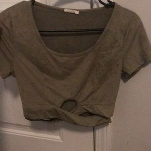 Olive Green crop top